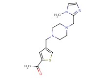 1-[4-({4-[(1-methyl-1H-imidazol-2-yl)methyl]piperazin-1-yl}methyl)-2-thienyl]ethanone