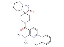 1'-{[2-(dimethylamino)-6-(2-methylphenyl)-3-pyridinyl]carbonyl}-1,4'-bipiperidine-4'-carboxamide