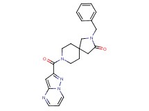 2-benzyl-8-(pyrazolo[1,5-a]pyrimidin-2-ylcarbonyl)-2,8-diazaspiro[4.5]decan-3-one
