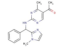 1-(4-methyl-2-{[(1-methyl-1H-imidazol-2-yl)(phenyl)methyl]amino}pyrimidin-5-yl)ethanone