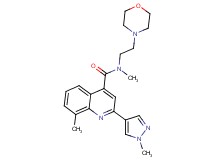 N,8-dimethyl-2-(1-methyl-1H-pyrazol-4-yl)-N-(2-morpholin-4-ylethyl)quinoline-4-carboxamide