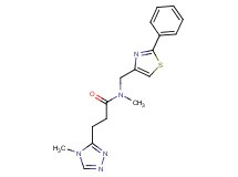 N-methyl-3-(4-methyl-4H-1,2,4-triazol-3-yl)-N-[(2-phenyl-1,3-thiazol-4-yl)methyl]propanamide