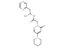 N-[1-methyl-2-(2-pyrazinyl)ethyl]-2-[6-oxo-4-(1-piperidinyl)-1(6H)-pyridazinyl]acetamide