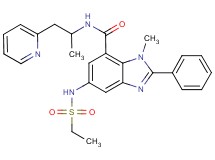 5-[(ethylsulfonyl)amino]-1-methyl-N-[1-methyl-2-(2-pyridinyl)ethyl]-2-phenyl-1H-benzimidazole-7-carboxamide
