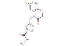 3-[(6-fluoro-3-oxo-2,3-dihydro-4H-1,4-benzoxazin-4-yl)methyl]-N-methyl-1,2,4-oxadiazole-5-carboxamide