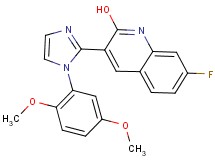 3-[1-(2,5-dimethoxyphenyl)-1H-imidazol-2-yl]-7-fluoro-2-quinolinol