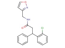 3-(2-chlorophenyl)-N-(3-isoxazolylmethyl)-3-phenylpropanamide
