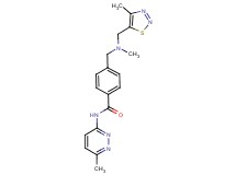 4-({methyl[(4-methyl-1,2,3-thiadiazol-5-yl)methyl]amino}methyl)-N-(6-methylpyridazin-3-yl)benzamide