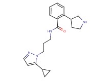 N-[3-(5-cyclopropyl-1H-pyrazol-1-yl)propyl]-2-(3-pyrrolidinyl)benzamide hydrochloride