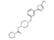 1-[3-(5-methyl-2-furyl)benzyl]-4-(2-oxo-2-pyrrolidin-1-ylethyl)piperazine
