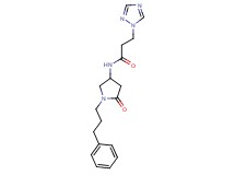 N-[5-oxo-1-(3-phenylpropyl)pyrrolidin-3-yl]-3-(1H-1,2,4-triazol-1-yl)propanamide