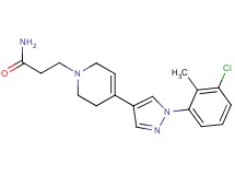 3-[4-[1-(3-chloro-2-methylphenyl)-1H-pyrazol-4-yl]-3,6-dihydropyridin-1(2H)-yl]propanamide