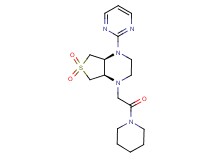(4aS*,7aR*)-1-(2-oxo-2-piperidin-1-ylethyl)-4-pyrimidin-2-yloctahydrothieno[3,4-b]pyrazine 6,6-dioxide