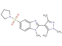 1-methyl-5-(pyrrolidin-1-ylsulfonyl)-2-(1,3,5-trimethyl-1H-pyrazol-4-yl)-1H-benzimidazole
