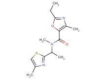 2-ethyl-N,4-dimethyl-N-[1-(4-methyl-1,3-thiazol-2-yl)ethyl]-1,3-oxazole-5-carboxamide