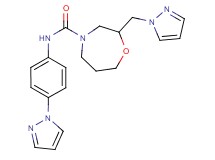2-(1H-pyrazol-1-ylmethyl)-N-[4-(1H-pyrazol-1-yl)phenyl]-1,4-oxazepane-4-carboxamide