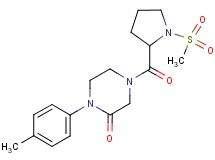 1-(4-methylphenyl)-4-[1-(methylsulfonyl)prolyl]-2-piperazinone