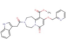 methyl 3-(1H-indol-3-ylacetyl)-7-oxo-9-(2-pyridinylmethoxy)-1,2,3,4,5,7-hexahydropyrido[1,2-d][1,4]diazepine-10-carboxylate