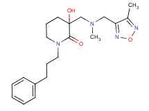 3-hydroxy-3-({methyl[(4-methyl-1,2,5-oxadiazol-3-yl)methyl]amino}methyl)-1-(3-phenylpropyl)piperidin-2-one