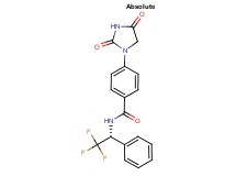 4-(2,4-dioxo-1-imidazolidinyl)-N-[(1R)-2,2,2-trifluoro-1-phenylethyl]benzamide