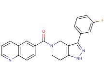 6-{[3-(3-fluorophenyl)-1,4,6,7-tetrahydro-5H-pyrazolo[4,3-c]pyridin-5-yl]carbonyl}quinoline