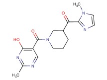 {1-[(4-hydroxy-2-methylpyrimidin-5-yl)carbonyl]piperidin-3-yl}(1-methyl-1H-imidazol-2-yl)methanone