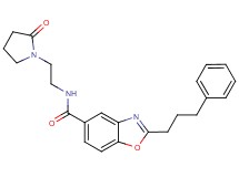 N-[2-(2-oxo-1-pyrrolidinyl)ethyl]-2-(3-phenylpropyl)-1,3-benzoxazole-5-carboxamide