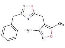 3-benzyl-5-[(3,5-dimethyl-4-isoxazolyl)methyl]-1,2,4-oxadiazole