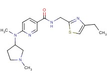 N-[(4-ethyl-1,3-thiazol-2-yl)methyl]-6-[methyl(1-methyl-3-pyrrolidinyl)amino]nicotinamide