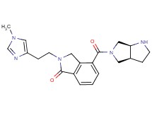 4-[(3aS*,6aS*)-hexahydropyrrolo[3,4-b]pyrrol-5(1H)-ylcarbonyl]-2-[2-(1-methyl-1H-imidazol-4-yl)ethyl]isoindolin-1-one
