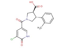 (3S*,4R*)-1-[(5-chloro-6-oxo-1,6-dihydropyridin-3-yl)carbonyl]-4-(2-methylphenyl)pyrrolidine-3-carboxylic acid