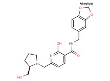 N-(1,3-benzodioxol-5-ylmethyl)-2-hydroxy-6-{[(2R)-2-(hydroxymethyl)-1-pyrrolidinyl]methyl}nicotinamide