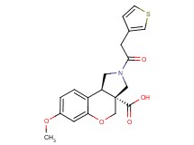 (3aR*,9bR*)-7-methoxy-2-(3-thienylacetyl)-1,2,3,9b-tetrahydrochromeno[3,4-c]pyrrole-3a(4H)-carboxylic acid