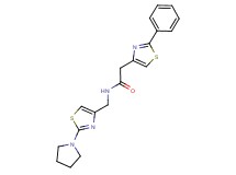 2-(2-phenyl-1,3-thiazol-4-yl)-N-[(2-pyrrolidin-1-yl-1,3-thiazol-4-yl)methyl]acetamide