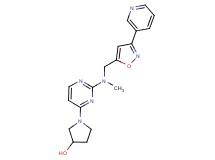 1-[2-(methyl{[3-(3-pyridinyl)-5-isoxazolyl]methyl}amino)-4-pyrimidinyl]-3-pyrrolidinol