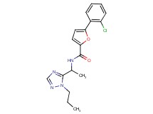 5-(2-chlorophenyl)-N-[1-(1-propyl-1H-1,2,4-triazol-5-yl)ethyl]-2-furamide