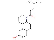 4-{2-[1-(4-methylpentanoyl)-2-piperidinyl]ethyl}phenol