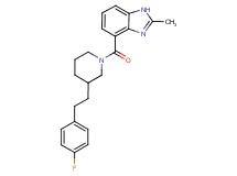 4-({3-[2-(4-fluorophenyl)ethyl]-1-piperidinyl}carbonyl)-2-methyl-1H-benzimidazole