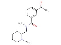 3-acetyl-N-methyl-N-[(1-methyl-2-piperidinyl)methyl]benzamide trifluoroacetate