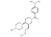 3-[(3R*,4S*)-1-[4-(dimethylamino)benzoyl]-4-(4-methylpiperazin-1-yl)piperidin-3-yl]propan-1-ol