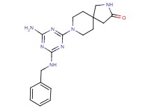 8-[4-amino-6-(benzylamino)-1,3,5-triazin-2-yl]-2,8-diazaspiro[4.5]decan-3-one