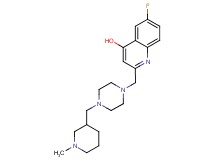 6-fluoro-2-({4-[(1-methylpiperidin-3-yl)methyl]piperazin-1-yl}methyl)quinolin-4-ol
