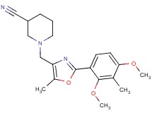 1-{[2-(2,4-dimethoxy-3-methylphenyl)-5-methyl-1,3-oxazol-4-yl]methyl}piperidine-3-carbonitrile