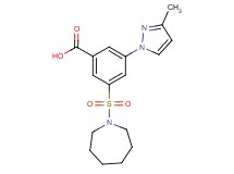 3-(azepan-1-ylsulfonyl)-5-(3-methyl-1H-pyrazol-1-yl)benzoic acid