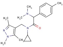 N-cyclopropyl-2-(dimethylamino)-2-(4-methylphenyl)-N-[(1,3,5-trimethyl-1H-pyrazol-4-yl)methyl]acetamide