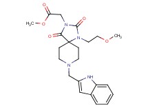 methyl [8-(1H-indol-2-ylmethyl)-1-(2-methoxyethyl)-2,4-dioxo-1,3,8-triazaspiro[4.5]dec-3-yl]acetate