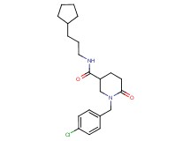 1-(4-chlorobenzyl)-N-(3-cyclopentylpropyl)-6-oxo-3-piperidinecarboxamide