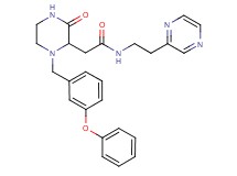2-[3-oxo-1-(3-phenoxybenzyl)-2-piperazinyl]-N-[2-(2-pyrazinyl)ethyl]acetamide