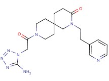 9-[(5-amino-1H-tetrazol-1-yl)acetyl]-2-(2-pyridin-3-ylethyl)-2,9-diazaspiro[5.5]undecan-3-one