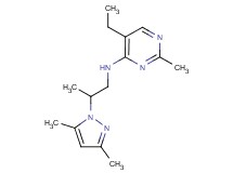 N-[2-(3,5-dimethyl-1H-pyrazol-1-yl)propyl]-5-ethyl-2-methylpyrimidin-4-amine